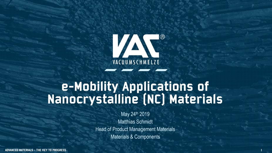 e-Mobility Applications of Nanocrystalline Materials Along with VAC